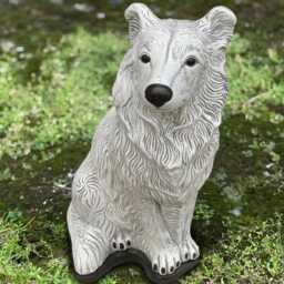 Garden Collie Dog Statue Concrete Figurine Memorial Sculpture Stone Garden Pet Ornament Dog Lover Gift Front Door Decoration - thumbnail 4