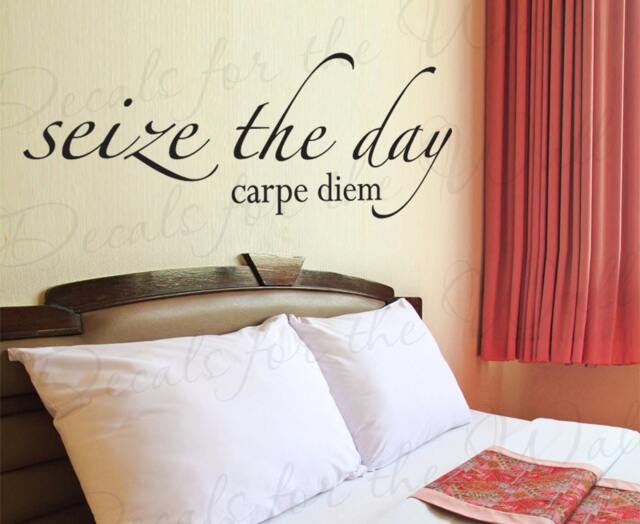 Seize Day Carpe Diem Inspirational Motivational Adhesive Vinyl Lettering Wall Decal Decoration Quote Sticker Art Mural Letters Decor In22 - image 1