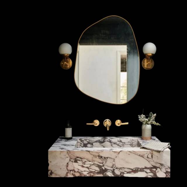 Wall Mount Calacatta Viola Marble Sink Basin, Powder Room Handmade Sinks Vanity Bathroom & Kitchen Washbasin, Custom Rectangle - image 1