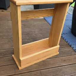 Solid Oak Slim Sofa Side Table - Narrow 20cm Deep Living Room Furniture UK - thumbnail 3