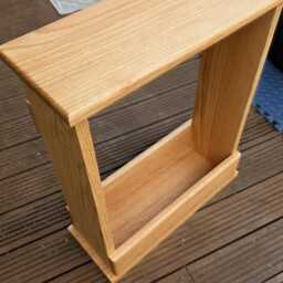 Solid Oak Slim Sofa Side Table - Narrow 20cm Deep Living Room Furniture UK - thumbnail 2