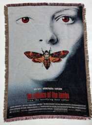 Silence Of The Lambs Woven Blanket - Death's Head Moth Tapestry, Horror Wall Art