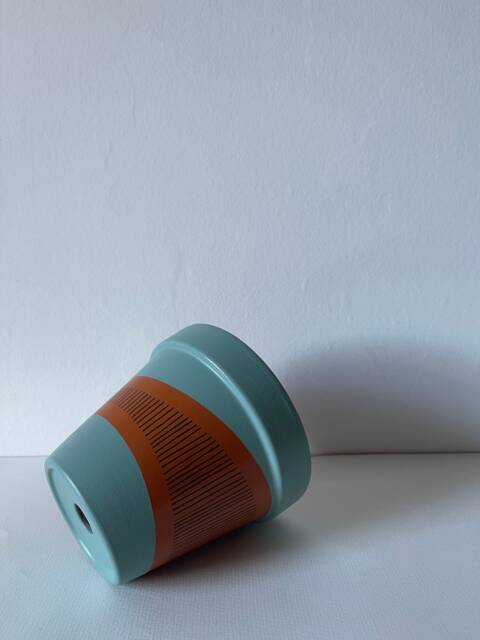 Hand Painted Terracotta Plant Pot For Houseplants - Customisable With Drainage & Saucers To Match Great Gift Idea - image 1