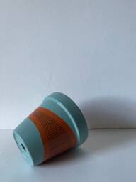 Hand Painted Terracotta Plant Pot For Houseplants - Customisable With Drainage & Saucers To Match Great Gift Idea - thumbnail 1