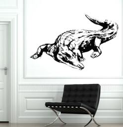 Wall Decal Animal Crocodile Alligator Tribal Cool Mural Vinyl 1724Dz - thumbnail 1
