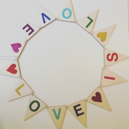 Love Is - Pendent Flags Wall Hanging - thumbnail 2