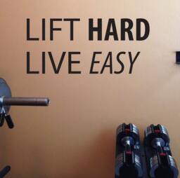 Easy Living Motivation Wall Decal, Lift Hard Live Easy. Gym - thumbnail 1