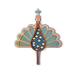 Wooden Peacock , Wall Art, Decor, Animal Head, Nursery Mount - thumbnail 2