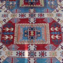 5x7 Ft Kazak Afghan Hand Knotted Area Rug, Luxury New Rug, Medallion Geometric Rug For Living Room - thumbnail 3