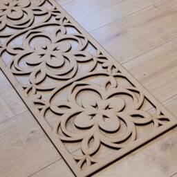 Floral Damask Laser-Cut Mdf Screen - Radiator Cover, Wall Art - 1Ft X 4Ft 001 - thumbnail 1