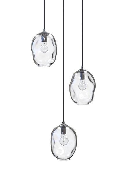 Hand Blown Glass Pendant Light Chandelier - Petra Series Made in Usa - image 1