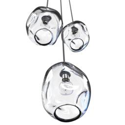 Hand Blown Glass Pendant Light Chandelier - Petra Series Made in Usa - thumbnail 2