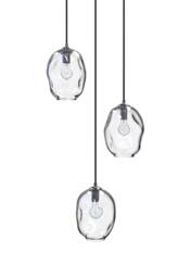 Hand Blown Glass Pendant Light Chandelier - Petra Series Made in Usa