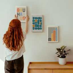 Canvas Set Of 3 - Geometric Patterns Posters Bauhaus Style, Turquoise Wall Art, Abstract Decor - thumbnail 3