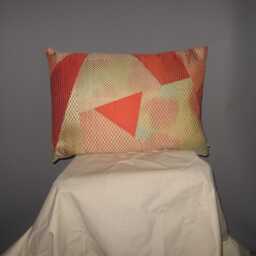 Pillowcase, Silk Pillow, Brocade Geometric, Japan, Obi Cover, Kimono Pillow Japonais Pur En Soie - thumbnail 3