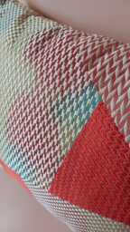 Pillowcase, Silk Pillow, Brocade Geometric, Japan, Obi Cover, Kimono Pillow Japonais Pur En Soie