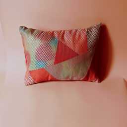 Pillowcase, Silk Pillow, Brocade Geometric, Japan, Obi Cover, Kimono Pillow Japonais Pur En Soie - thumbnail 2