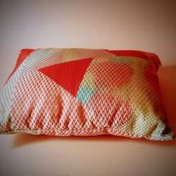 Pillowcase, Silk Pillow, Brocade Geometric, Japan, Obi Cover, Kimono Pillow Japonais Pur En Soie - thumbnail 4