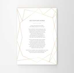 Your Favourite Poem Lyrics Words Personalised Print. Floral Poster A4, A3. Custom Made Wedding Anniversary Funeral Reading Gift - thumbnail 1