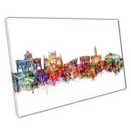 Colourful Skyline Landmarks Canvas Print Hull England Wall Art For Home Office D??cor - thumbnail 1