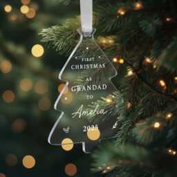 Personalised Babys 1st Christmas Bauble, Nanny & Grandad First Christmas, New Baby Gift, Grandparents Bauble Decoration - thumbnail 2