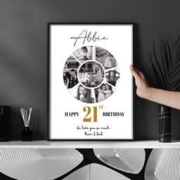Personalised 21st Birthday Photo Gift Print, Twenty First Keepsake For Son Daughter, Wall Art - thumbnail 2