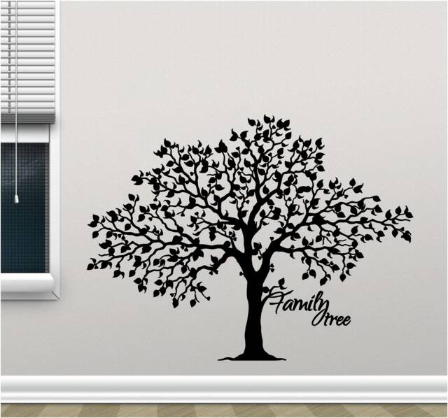 Family Tree Vinyl Wall Art, Decal, Sticker, Transfer, Mural, Decor, Rent Friendly, Interior, Exterior, Full Removable, - 1025 - image 1