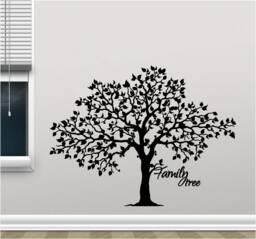 Family Tree Vinyl Wall Art, Decal, Sticker, Transfer, Mural, Decor, Rent Friendly, Interior, Exterior, Full Removable, - 1025
