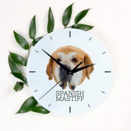 A Clock With A Spanish Mastiff Dog. New Collection The Geometric Dog