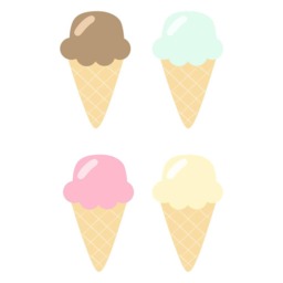 Ice Cream Cone Wall Decals Repositionable & Reusable Kids Room Nursery Stickers Sundae Desert Parlor - thumbnail 2
