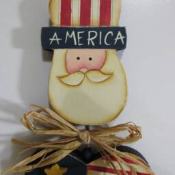 American Uncle Sam With Hearts, Wall Hanging, Door Decor, Flag, Stars, Usa, Patriotic - thumbnail 2