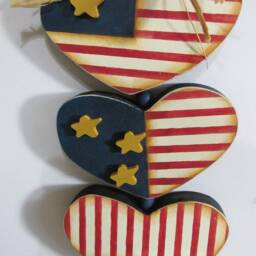 American Uncle Sam With Hearts, Wall Hanging, Door Decor, Flag, Stars, Usa, Patriotic - thumbnail 3
