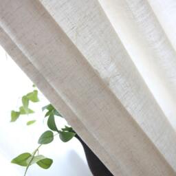 White Flax Blend Linen Drapes, Custom Curtains - thumbnail 3