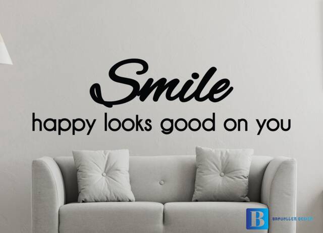 Smile Happy Looks Good On You Room Wall Art Decal Sticker - image 1