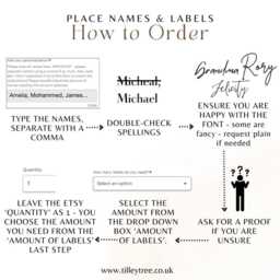 Christmas Tree Place Names Table Settings For Day Decor Wooden Decoration - thumbnail 3