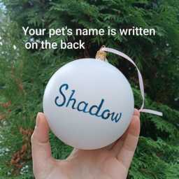 Custom Hand Painted Pet Portrait Bauble Christmas Ball Personalised Ornament Completely By From Customer Photograph Dog Art - thumbnail 4