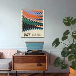 Jazz Festival Art Print, Poster, San Sebastian Wall Decor, Art, Music Abstract Print - thumbnail 2
