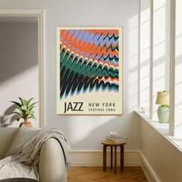 Jazz Festival Art Print, Poster, San Sebastian Wall Decor, Art, Music Abstract Print - thumbnail 3