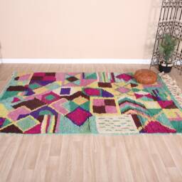 Vintage Boujaad Rug, Authentic Moroccan Rug 5x8 Ft - thumbnail 2