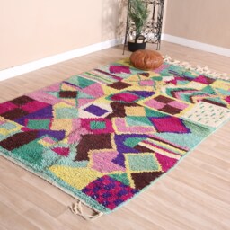 Vintage Boujaad Rug, Authentic Moroccan Rug 5x8 Ft - thumbnail 3