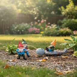 Funny Gnome Statue, Alien Garden Decor, Whimsical Yard Ornament, Sci-Fi Patio Decoration