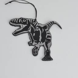 Festive Decorations - T Rex Leather Tree Ornament Handmade Trinket Novelty Bauble Weird & Wacky - thumbnail 2