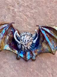 Enzo The Bat Unique Ceramic Wall Sculpture - thumbnail 1