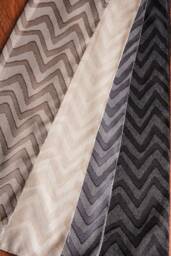 Geometric Patterned Curtains Modern Beige Brown Gray Drapes - thumbnail 1