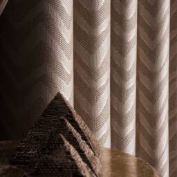 Geometric Patterned Curtains Modern Beige Brown Gray Drapes - thumbnail 2
