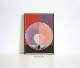 Hilma Af Klint Abstract Art Print, Colorful Gallery Wall, Exhibition Poster, Modern Home Decor, The Dove Series, Gift, Digital, Printable - thumbnail 1