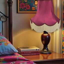 Traditional Fuchsia Pink Fabric Lampshade Handmade For Table & Floor Standard Lamp Bases, Wall Light Fixtures, Ceiling Fittings - thumbnail 3