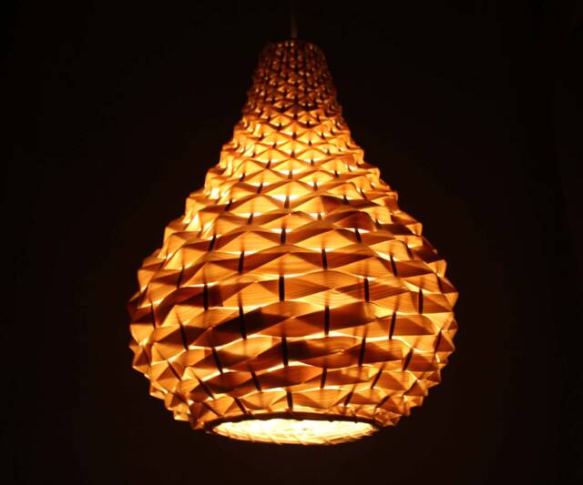 Handmade Bamboo Pendant Light Eco-Friendly Hanging Lamp - image 1