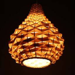 Handmade Bamboo Pendant Light Eco-Friendly Hanging Lamp - thumbnail 2