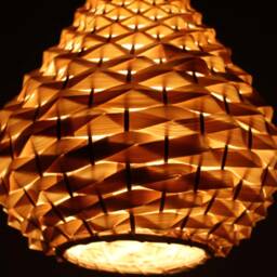 Handmade Bamboo Pendant Light Eco-Friendly Hanging Lamp - thumbnail 3